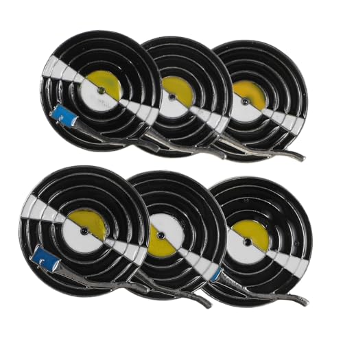 Supvox 6 Musik Anstecker Kleine Plattenspieler Anstecker Altmodische Musikbroschen Für Damen – Musikschmuck Für Mottopartys Und Alltagsoutfits von Supvox