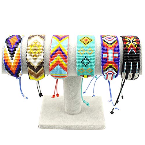 Supvox 6pcs Buntes Perlenarmband - Gewebtes Armband - Boho - Mehrfarbig - 47.12 cm - Unisex - Fashion Jewelry von Supvox