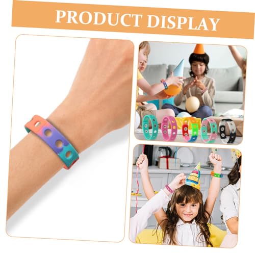 Supvox 8 Stück Einstellbare Silikonarmbänder Teiliges Bunte Festival Armbänder DIY Sportliche Gummi Wristbands für Party Modisch Unisex von Supvox
