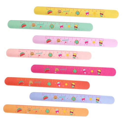 Supvox 8 Stück Teiliges Silikon Slap Armband für Bunte Cartoon Handringe mit Maßskala Bequeme Passform als Party Mitgebsel und Modisches von Supvox