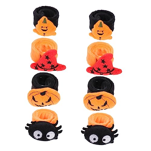 Supvox 8 Stück Teiliges Slap Armband Halloween Festival Party Mitgebsel Verschiedene Motive Wie Kürbis Geist Spinne Leicht Anzulegen Passend für Kinderhandgelenke Sichere Materialien von Supvox