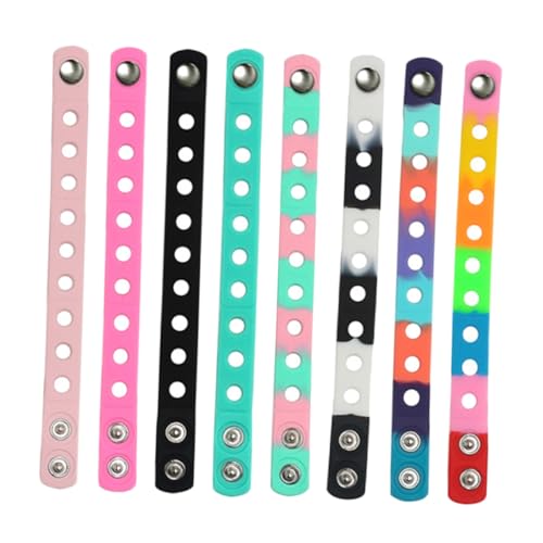 Supvox 8 Stück Verstellbare Silikonarmbänder DIY Sport Wristbands Leichte Gummiarmbänder für Party Familie Freunde von Supvox