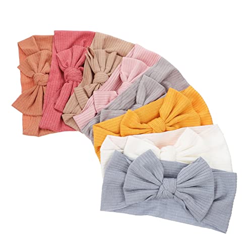 Supvox 8stücke Knoten Stirnband Neugeborenen Kopftuch Mit Schleife Haarband Aus Weicher Stoff Elastisch Und Anpassbar Für Junge Mädchen von Supvox