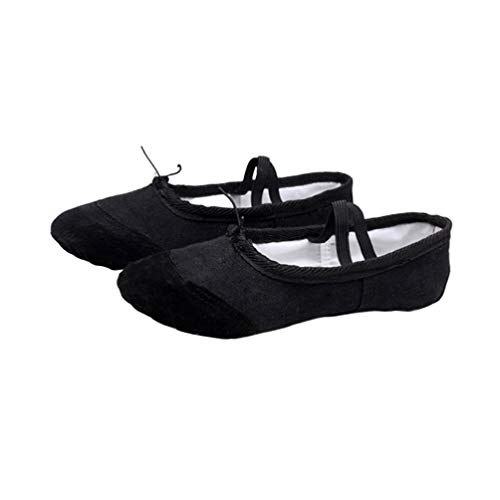 Supvox 1 Paar Ballerinas Mädchen Ballettschuhe Für Mädchen Gymnastik-Yoga-Schuhe Flache Ballerinas Hausschuhe Für Den Bauchtanz Steppschuhe Für Mädchen Wohnungen Spitzenschuhe Kind Tasche von Supvox