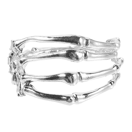 Supvox Einstellbares Halloween Armband mit Skelett Design Offenes Metallarmband für Damen und Herren Glänzendes Handgelenkschmuck Vielseitiges Party und Alltagsaccessoire Supvox Einstellbares Halloween Armband mit Skelett Design Offenes Metallarmband für Damen und Herren Glänzendes Handgelenkschmuck Vielseitiges Party und Alltagsaccessoire von Supvox
