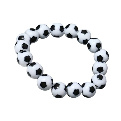 Supvox Fußball Perlen Armband Herren Fußball Fan Schmuck Sportliches Modisches Armband als für Männer und Jugendliche Lässiges Accessoire von Supvox