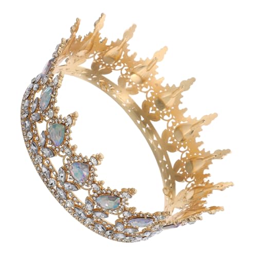 Supvox Goldene Hochzeit Tiara mit Strass für Kostümparty Leicht und Bequem für Verschiedene Anlässe und Kopf von Supvox