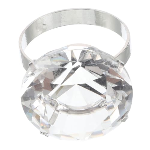 Supvox Großer Simulierten Diamantring Hochzeit Deko Ringparty Requisite für Verlobungsfotos Hochzeit Schmuck Prop Transparent Kristall von Supvox