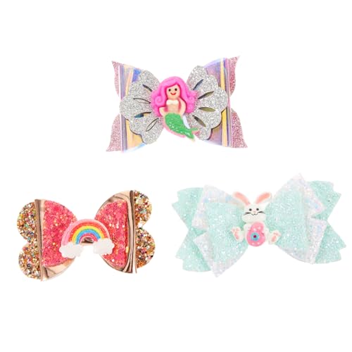 Supvox Haarschleifen Für Mädchen Schulanfang 3 Stück Haarspangen Modische Klammer Für Frauen von Supvox