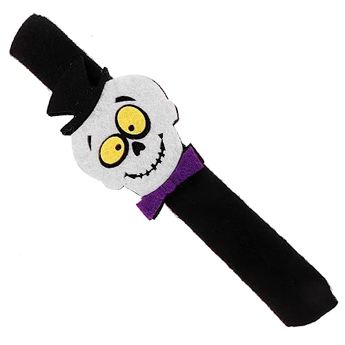 Supvox Halloween Slap Wristband Armband mit Lustigem Kürbis und Geistermotiv Sichere Weiche Non Woven Schnapparmband für Partygeschenk und Handgelenksdekoration von Supvox