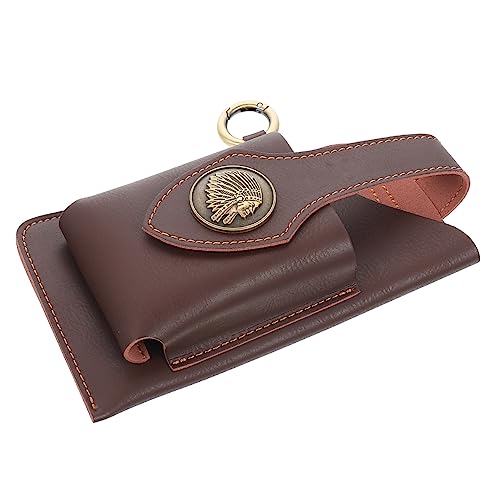 Supvox Gürtel Für Männer Handytasche gürteltasche menschlicher Kopf Geldbörse Bauchtasche Mann PU-Leder Hüftgurt Für Männer von Supvox