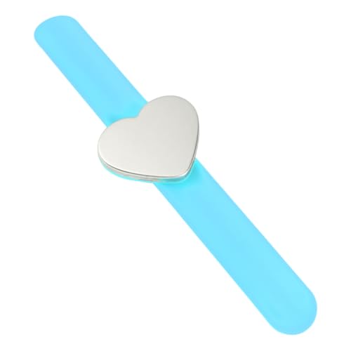 Supvox Herzförmiges Silikon Magnet Armband Blau Verstellbar Stark Haftend Handgelenkband für Friseure Nähnadeln und Vielseitige Alltagsnutzung von Supvox