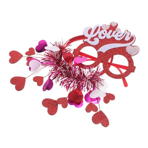 Supvox Herzform Stirnband Mit Sonnenbrille Valentinstag Kopfbedeckung Pailletten Haarreifen Für Damen Und Mädchen Partyzubehör Für Geburtstage Und Urlaub von Supvox