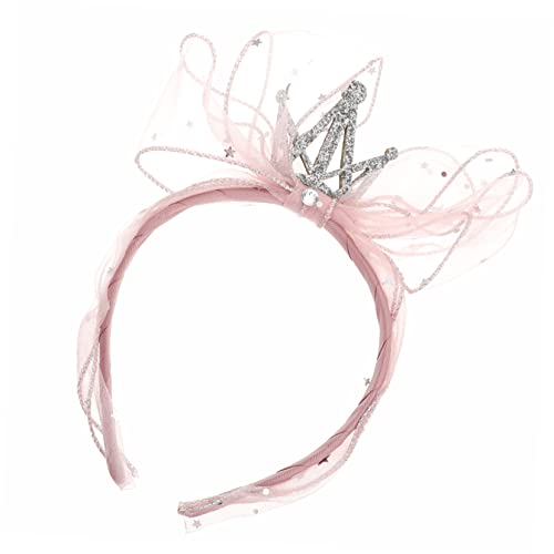Supvox Junge Mädchen Krone Stirnband Mädchen Große Schleife Haarband Kopfschmuck Geburtstag Weihnachts Hochzeit Fotos Aufführung Stilvoll von Supvox