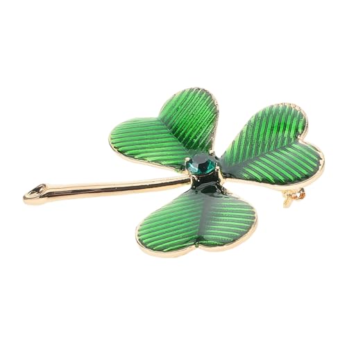 Supvox Kleeblatt-Brosche Schalstift Broschenstifte Anstecknadeln für Herren für Anzüge Anzugstift Broschennadel Damen Kleiderklammer Anstecknadeln für Hüte Pin-Ästhetik Legierung Grün von Supvox