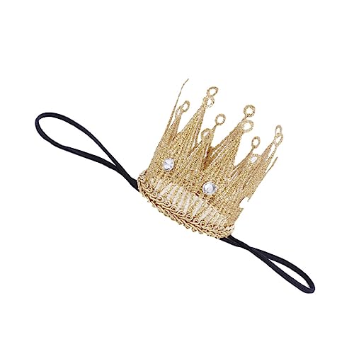 Supvox Krone Stirnband Goldene Tiara Haarband Für Neugeborene Perfektes Shower Und Fotorequisit Für Kindergeburtstag Elastisch Komfortabel Und Funkelnd Mit Strasssteinen von Supvox