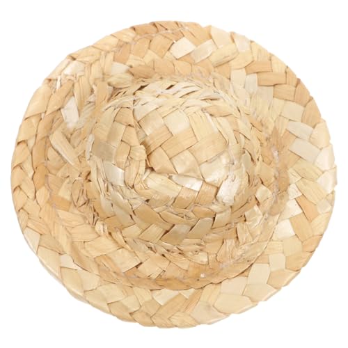 SUPVOX Mini Strohhut DIY Strohmütze Strand Sonnenhut Kunst Malerei Hut Sommer Strohhut Strandkappe für Hawaiian Partei Bevorzugt Dekoration Liefert 10 cm von Supvox