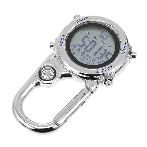Supvox Multifunktionale Metall Belt Fob Clip Uhr mit Leuchtziffern Outdoor Uhr für Wandern Klettern Camping Robuste Tiefblaue Sportuhr für Damen und Herren von Supvox