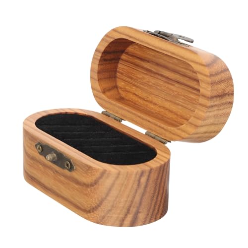 Supvox Plektrumkoffer Gitarrist Ukulelenpickel Plektrumhalter Aus Holz Gitarren-Pick-aufbewahrungsbox Organizer Für Gitarrenpicks Elektrische Bassgitarren Messerhalter Hölzern Tragbar von Supvox