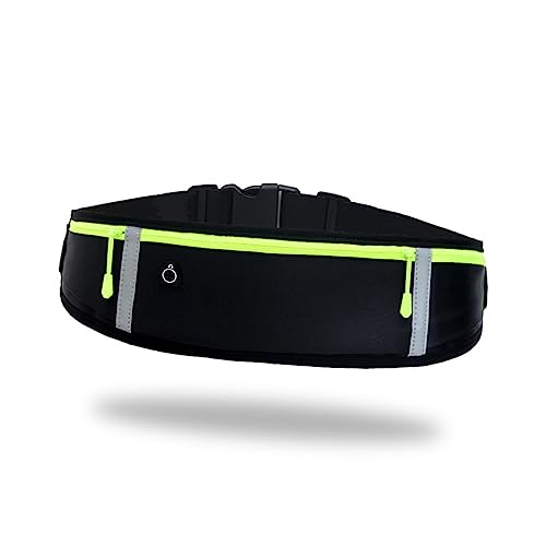 Supvox Schwarze Ultra-dünne Bauchtasche Mit Reflektierenden Streifen wasserdichte Handy-hüfttasche Für Fitness Laufen Reisen Und Outdoor-aktivitäten Verstellbarer Gürtel Für Herren von Supvox