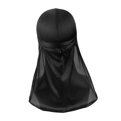 Supvox Seidiger Satin Durag mit Langem Elastischem Unisex Kopfband für Wellenstyling Schlafmütze und Turban Modisch für Damen und Herren als Haarschmuck und Kopfbedeckung von Supvox
