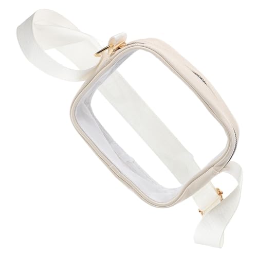 Supvox Transparente Crossbody Bag mit Verstellbarem Schulterriemen Leichte Wasserfeste Umhängetasche für Sportveranstaltungen Festivals und Reisen Klare Geldbörse mit Münzfach für Damen von Supvox