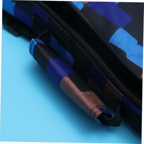 Supvox Ukulele Rucksack Gepolstert mit Baumwolle Doppelte Schultergurte Modisches Kariertes und Blumiges Muster Stabiler Schutz Verstellbar für Damen und Herren Blau von Supvox