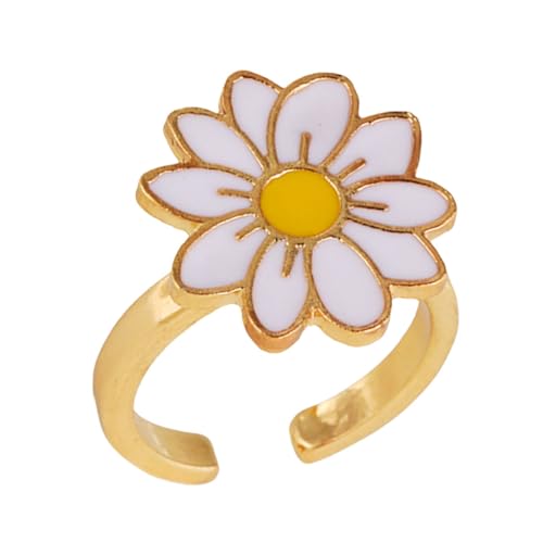 Supvox Verstellbarer Drehbarer Stressabbau Ring für Frauen Leichtes Langlebiges Angstlöser Schmuckstück Niedlicher Fingerschmuck zur Beruhigung und Geschenkidee von Supvox