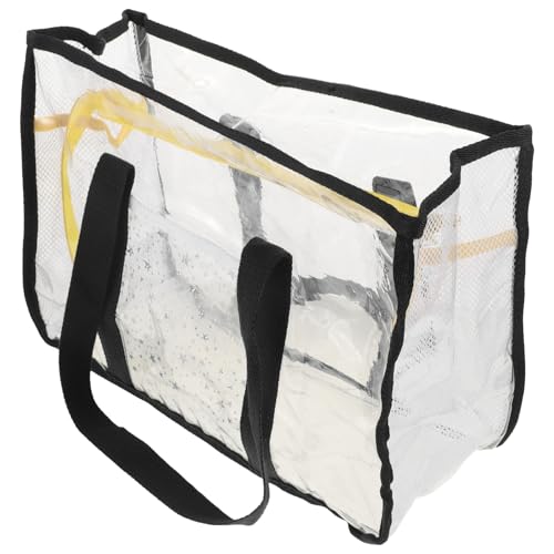 Supvox wasserdichte Transparente Strandtasche Große Reise-aufbewahrungsbeutel Bade-strandbeutel Mit Reißverschlusstasche Tragbare Tasche Für Damen Strand-Aufbewahrungstasche Zum von Supvox
