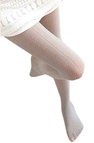 SurBepo Damen Netzs aushöhlen Chiffon Spitze Strümpfe Strumpfhosen vertikale Streifen Strumpfhose Einheitsgröße Grau von SurBepo