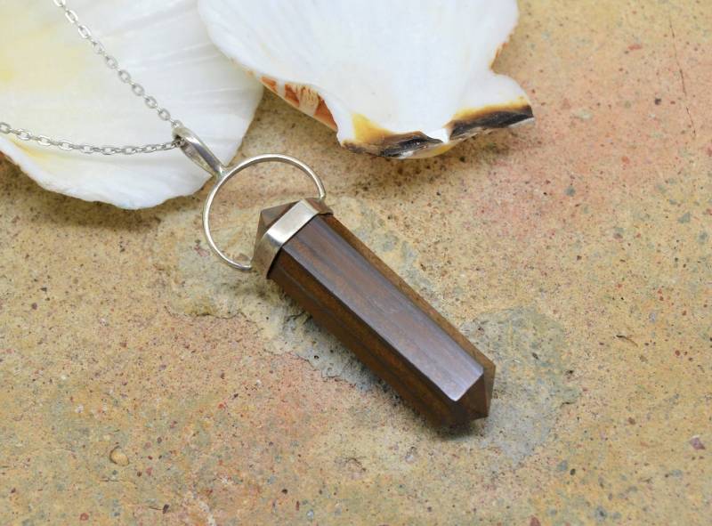 Herrenhalskette, 925 Silbermetall, Pendel, Tigerauge, Halbedelstein Herrenhalskette, 925 Silbermetall, Pendel, Tigerauge, Halbedelstein von SurMonIleCreations