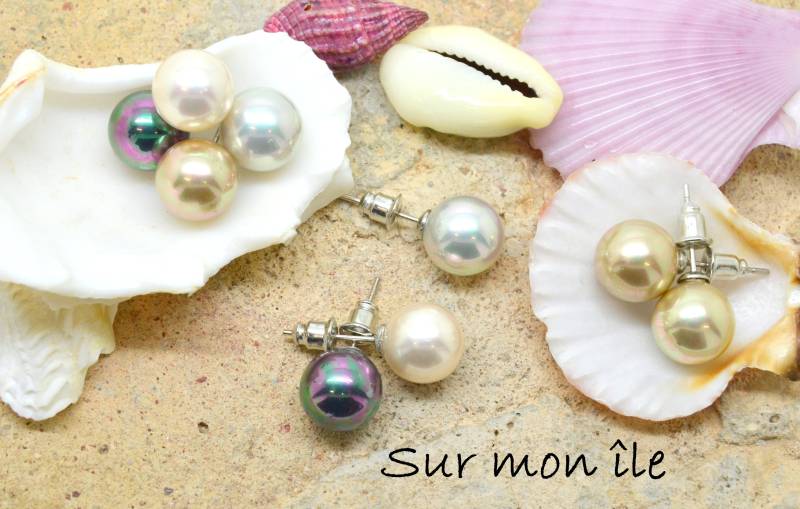 Ohrringe, Chip Stiel, Wasser Weiche, Runde Perle 10mm, Silber Metall-Klammern, Hochzeit Ohrringe, Chip Stiel, Wasser Weiche, Runde Perle 10mm, Silber Metall-Klammern, Hochzeit von SurMonIleCreations