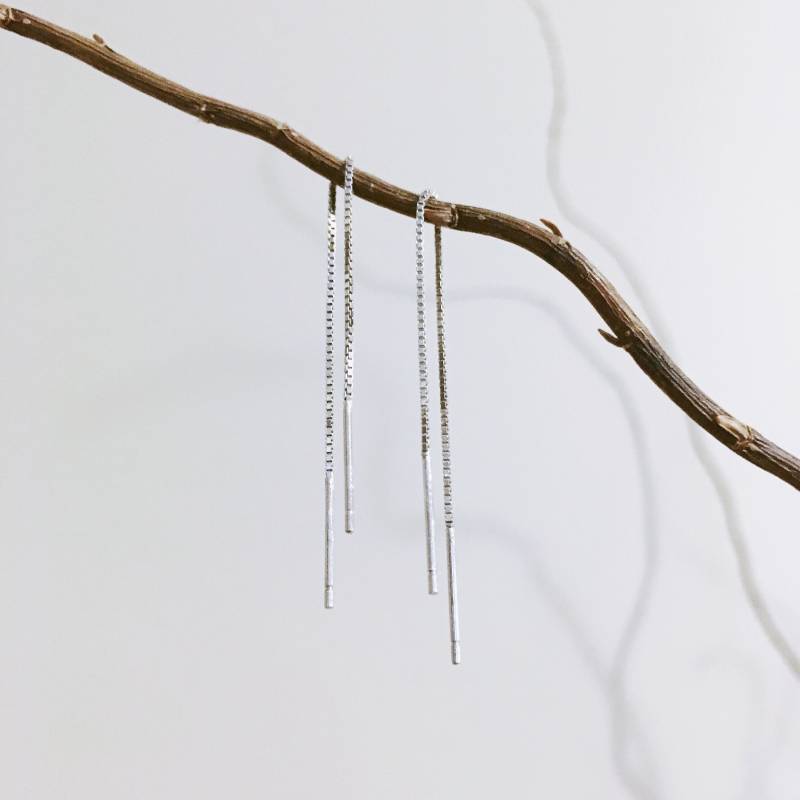 925 Sterling Silber Faden Ohrringe, Lange Ketten Gefädelte Ohrringe - Erhältlich in 7 Längen | Suradesires 925 Sterling Silber Faden Ohrringe, Lange Ketten Gefädelte Ohrringe - Erhältlich in 7 Längen | Suradesires von Suradesires