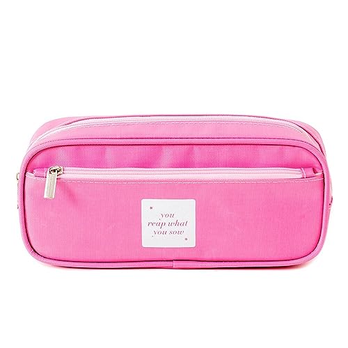 Federmäppchen, Teenager Etui Stifte Große Kapazität 2 Fach Federtaschen Unisex Mäppchen Stiftetasche Bleistift Beutel Federmappe Schulsachen Pencil Case für Schule Büro Mädchen Junge Studenten,Rot von Surakey