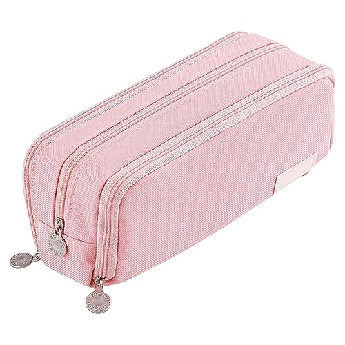 Federmäppchen Mädchen Teenager,Große Kapazität Mäppchen,2 Fächer Pencil Cases,Mäppchen Teenager,Langlebig Federtaschen,Pencil Case Etui Stifte Bleistifttasche für Schule & Büro Rosa von Surakey