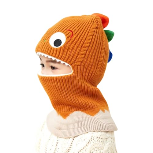 Kapuzenschal Kinder Schalmütze, Baby Jungen Mädchen Mütze Schal Set Niedlich Dinosaurier Winter Warm Beanie Mütze Kindermütze Strickmütze Schlupfmütze für Fahrrad Skilaufen für Kleinkin 1-5 Jahre von Surakey