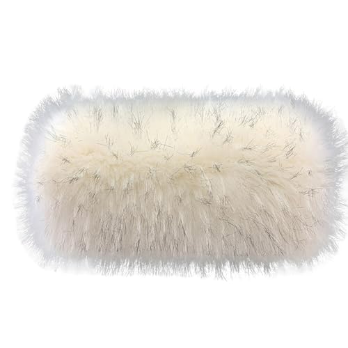 Kunstpelz Handmuff mit Umhängeband, Winter Kunstfell Muffs Manschetten Winter Dicke Plüsch Warme Handwärmer Muff Handmuff Winter Muffs Mode Armwärmer Muff für Frauen und Mädchen, 40 cm x 20 cm von Surakey