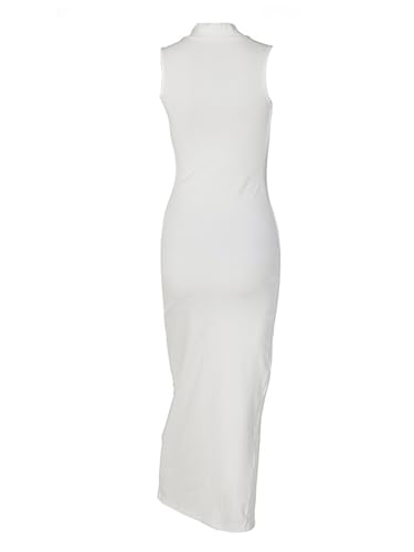 Surakey Damen Sommerkleid Frühling 2024 Essential Rundhalsausschnitt Ärmelloses Kleid Seitliche Funktion für einen schlanken Look Surakey Damen Sommerkleid Frühling 2024 Essential Rundhalsausschnitt Ärmelloses Kleid Seitliche Funktion für einen schlanken Look von Surakey