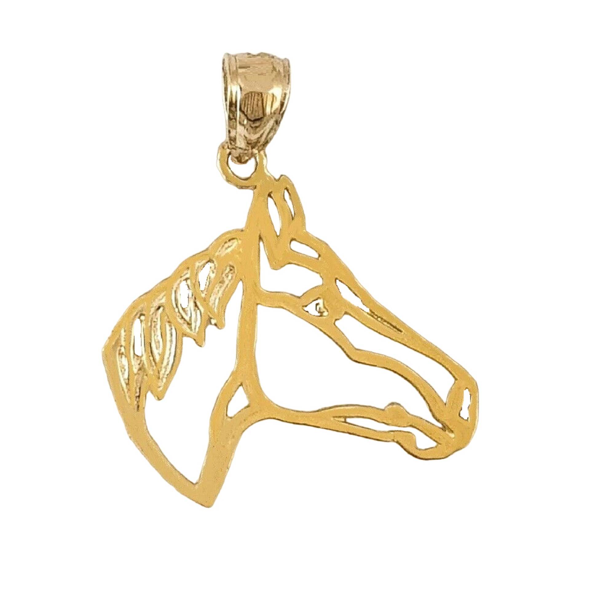 14K Gelb Gold Cut-Out Pferd Anhänger von SuranoDesign