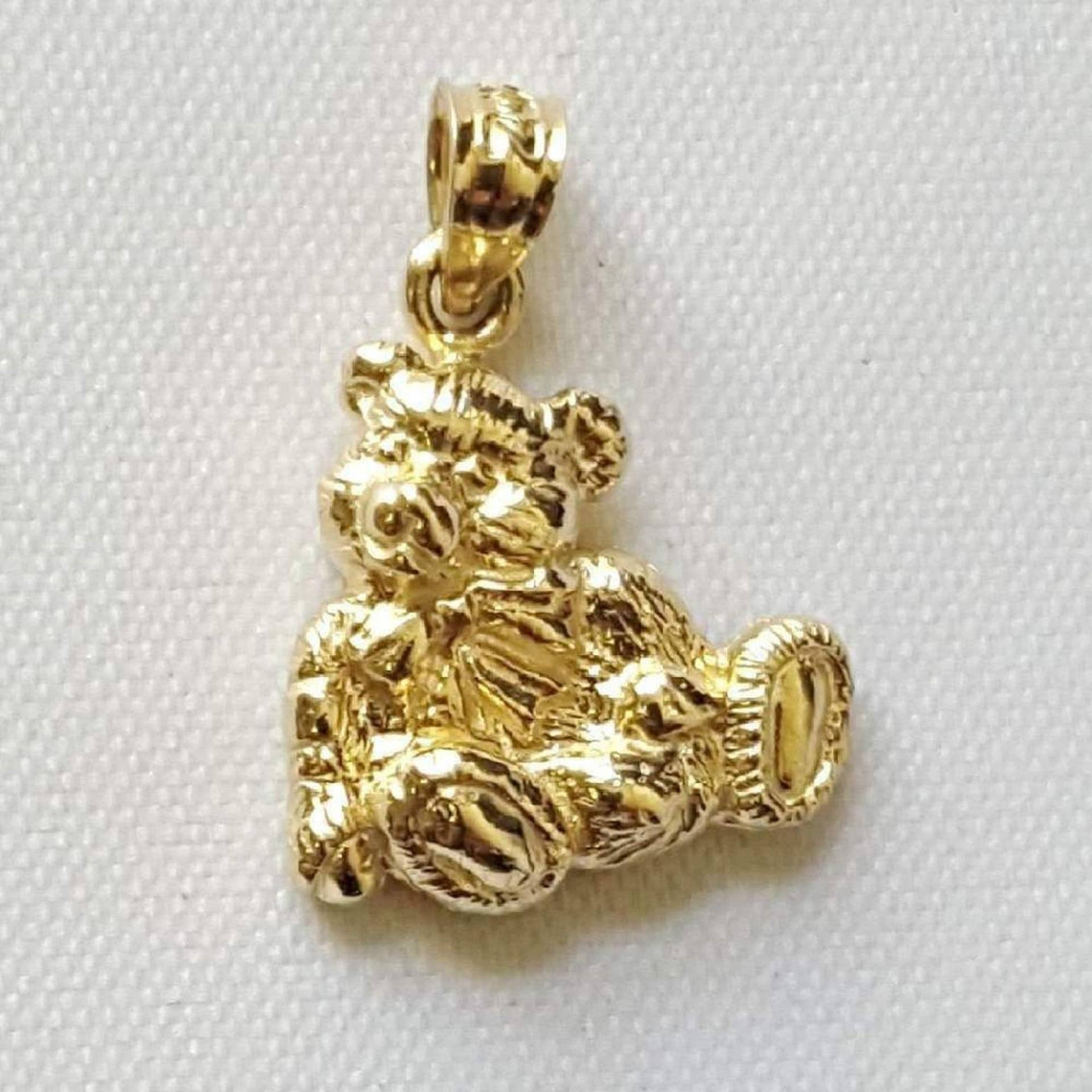 14K Gelbgold Bär Anhänger von SuranoDesign