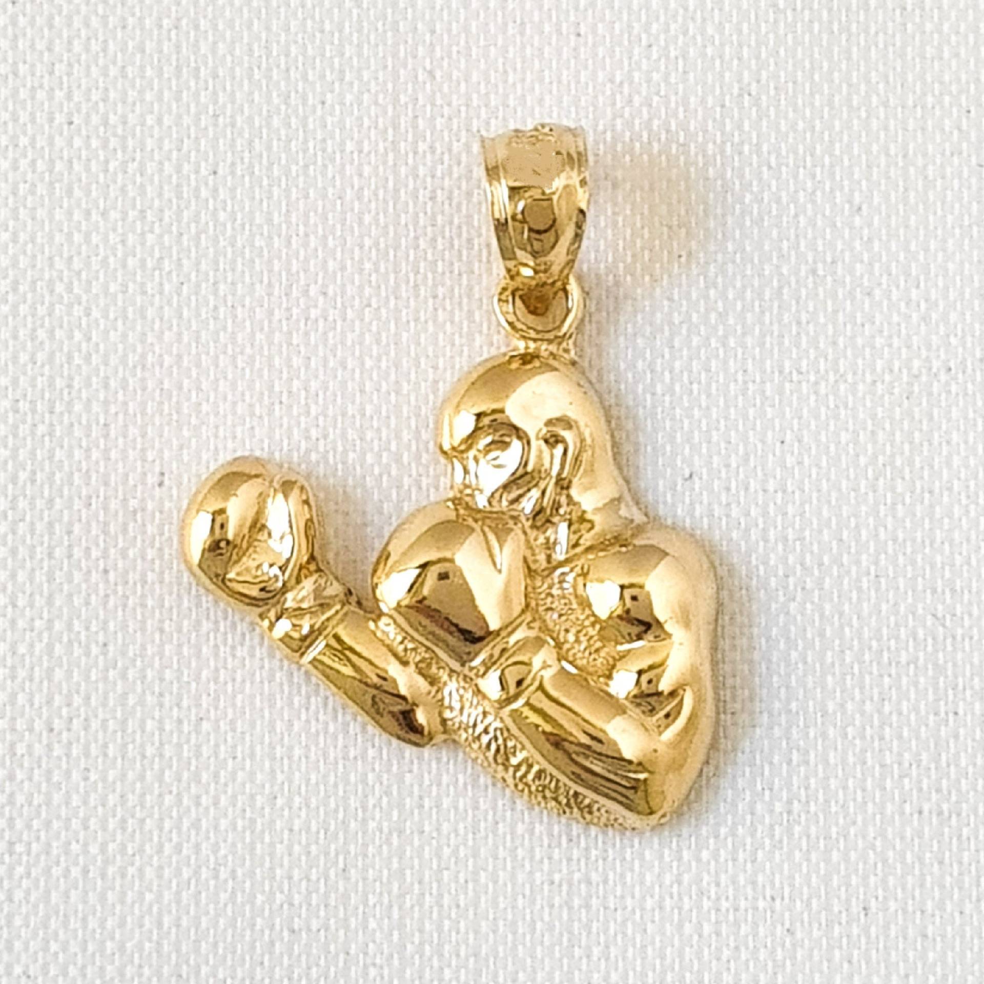 14K Gelbgold Boxer Anhänger von SuranoDesign