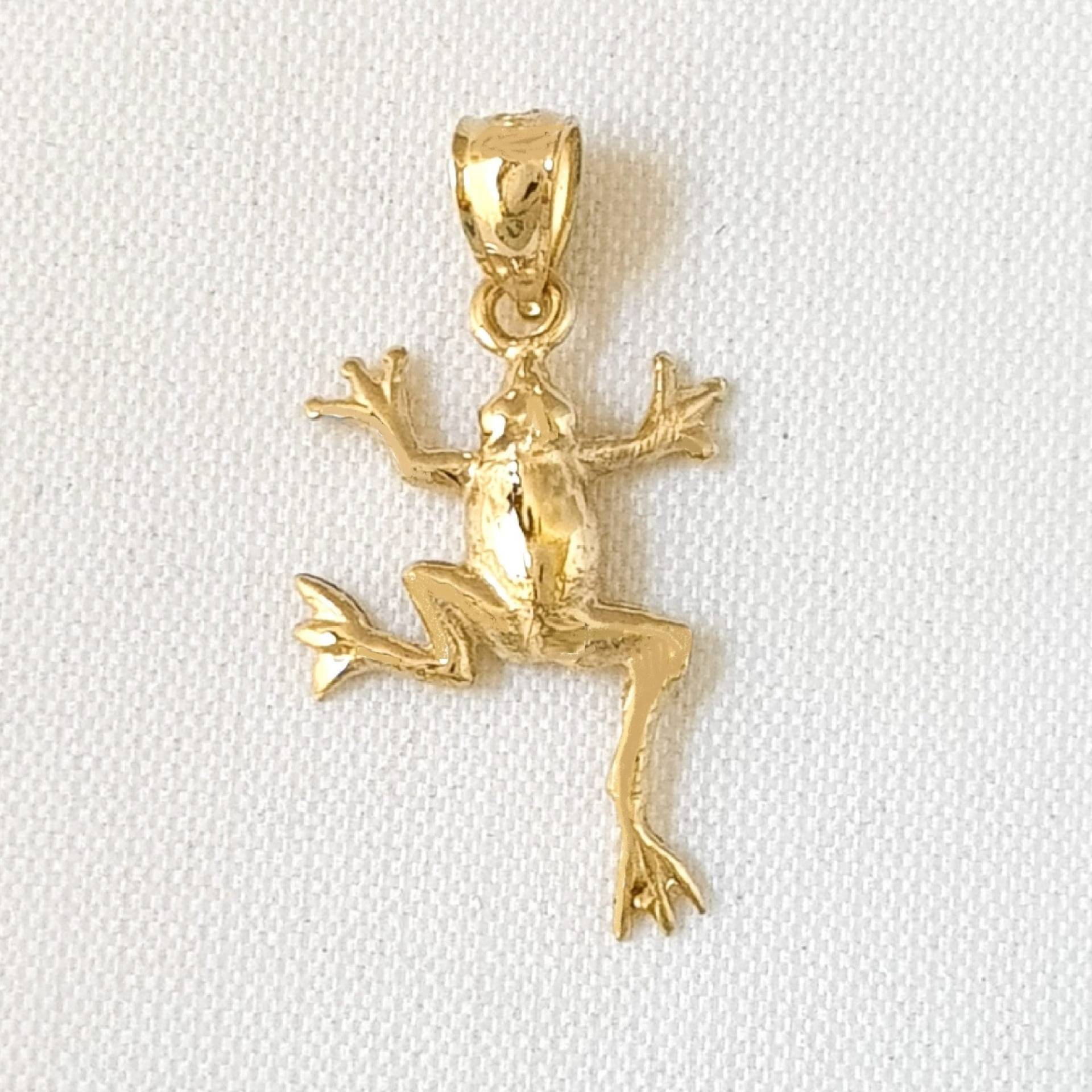 14K Gelbgold Frosch Anhänger von SuranoDesign