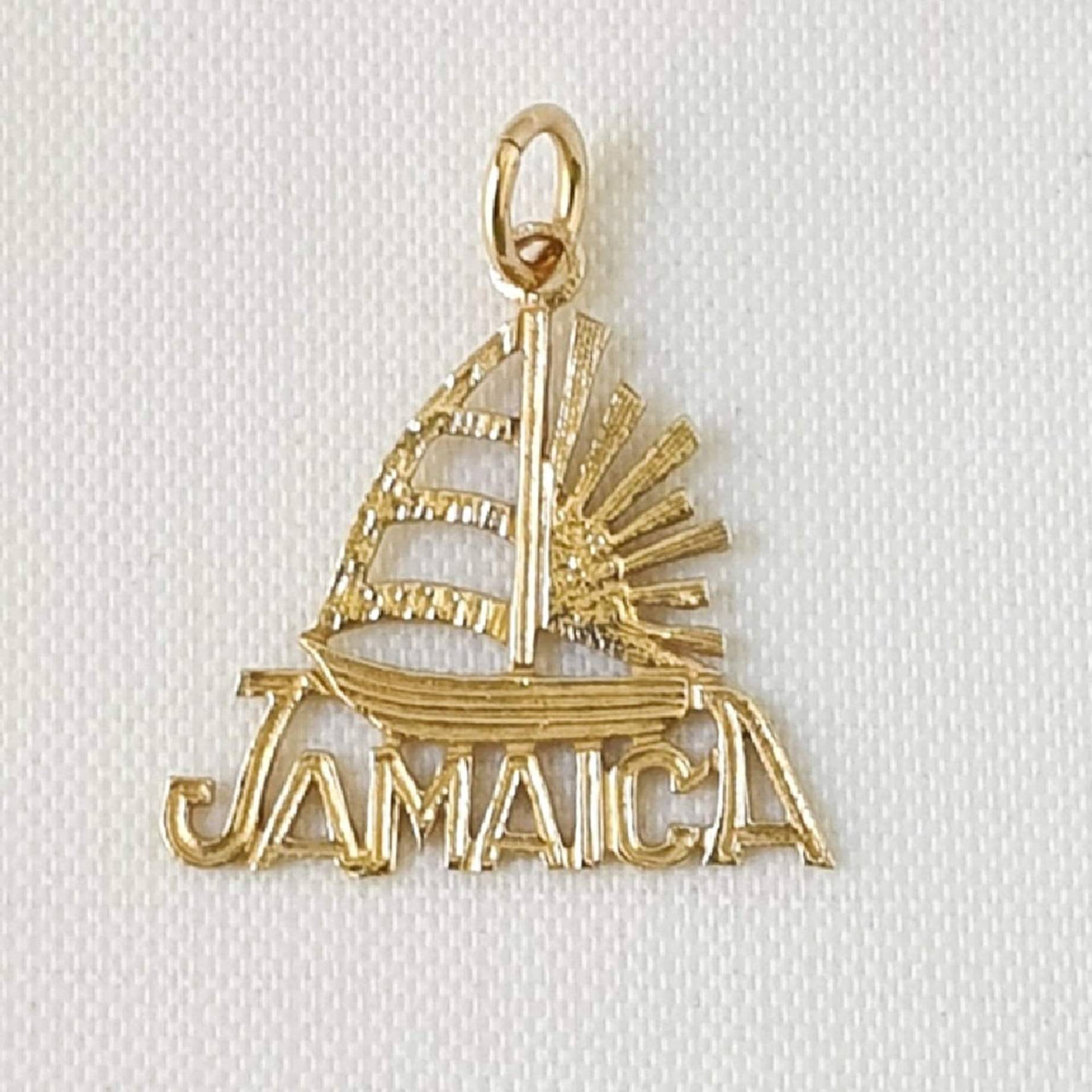 14K Gelbgold Jamaika Segelboot Charm/Anhänger von SuranoDesign