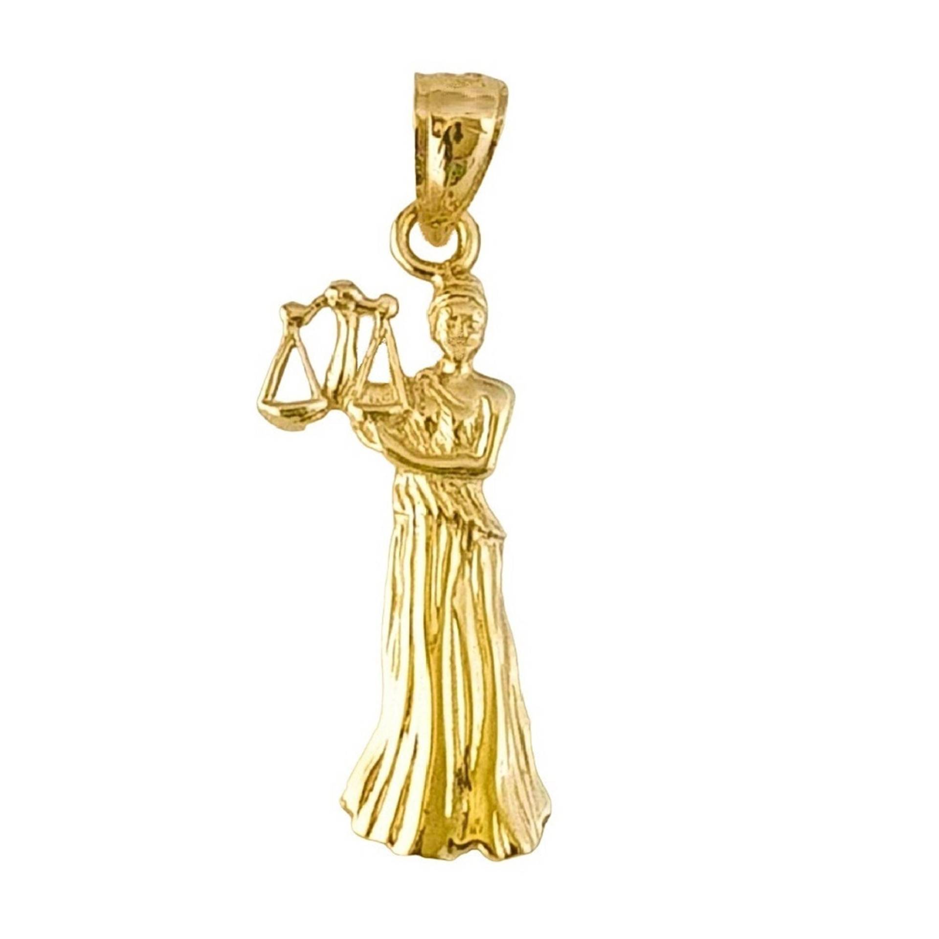 14K Gelbgold Justitia Anhänger von SuranoDesign