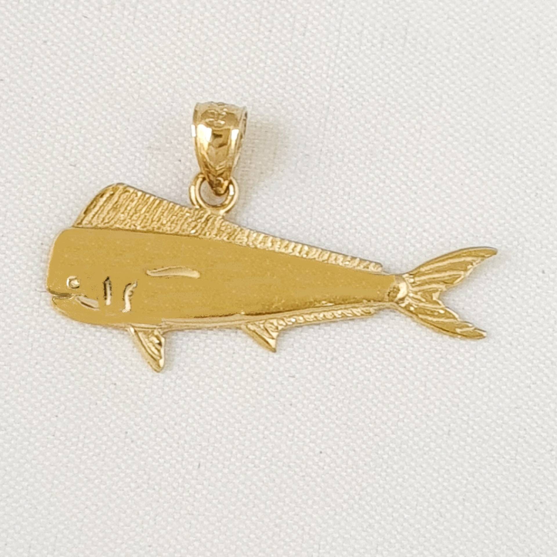 14K Gelbgold Mahi Fisch Anhänger von SuranoDesign