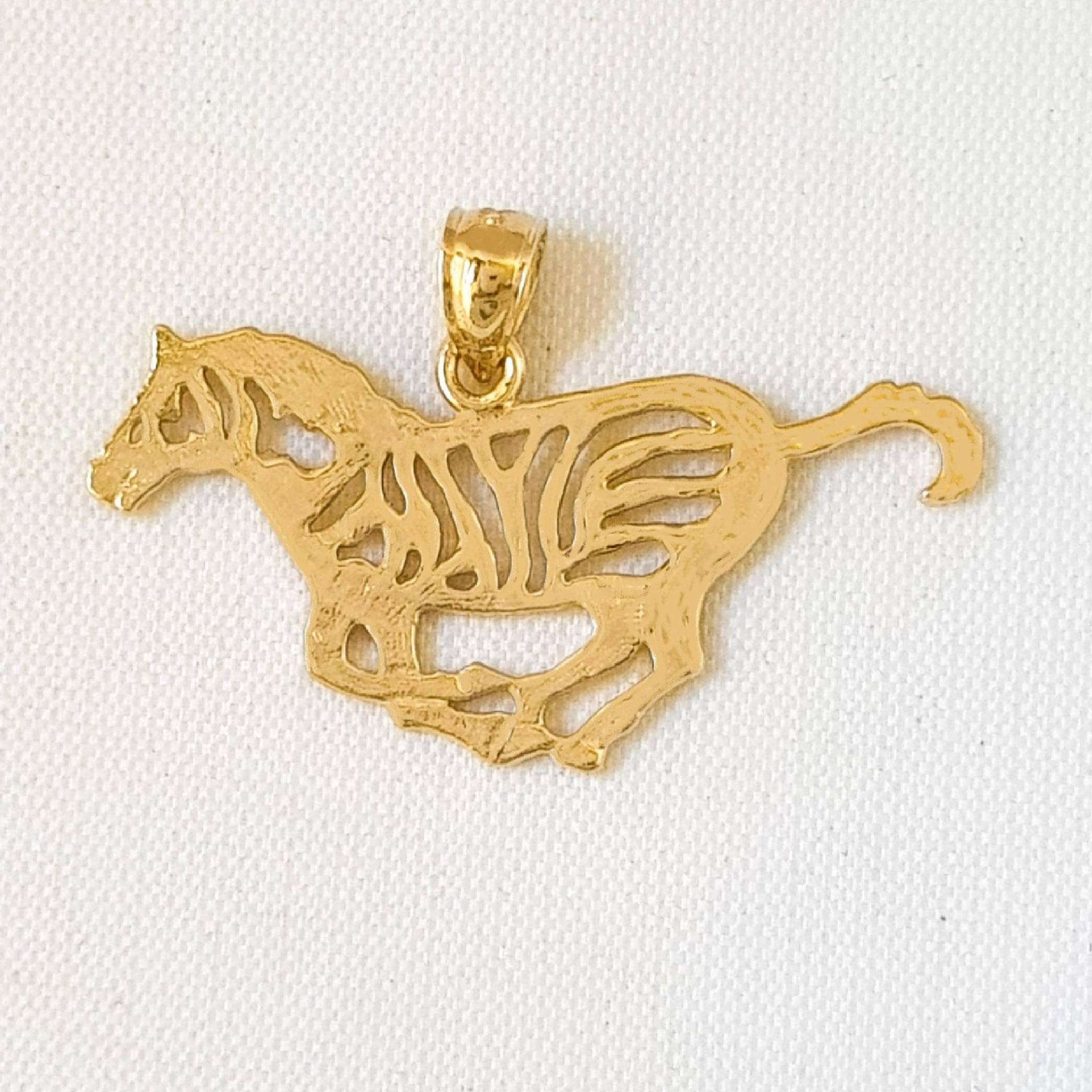 14K Gelbgold Zebra Anhänger von SuranoDesign