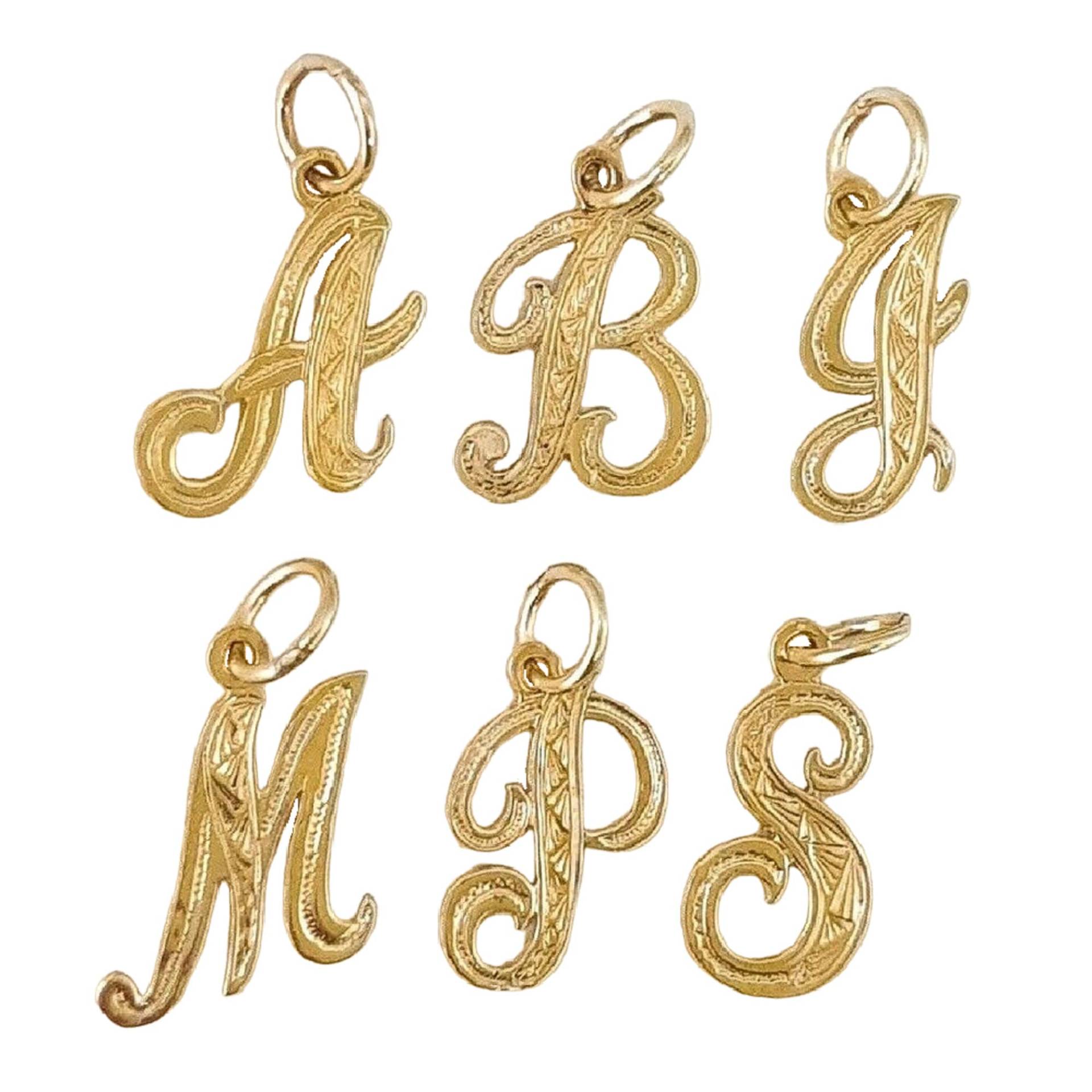 A Bis Z Jeder 14K Gelbgold Buchstabe Anhänger Charme von SuranoDesign