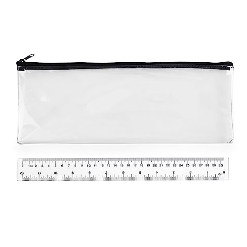 Surcotto 1 x Federmäppchen, 32 cm, transparent-schwarz, Federmäppchen von Surcotto