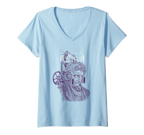 Damen Surreale Vintage-Illustration für Gute Zuhörer T-Shirt mit V-Ausschnitt Damen Surreale Vintage-Illustration für Gute Zuhörer T-Shirt mit V-Ausschnitt von Sureal Steampunk Art Design