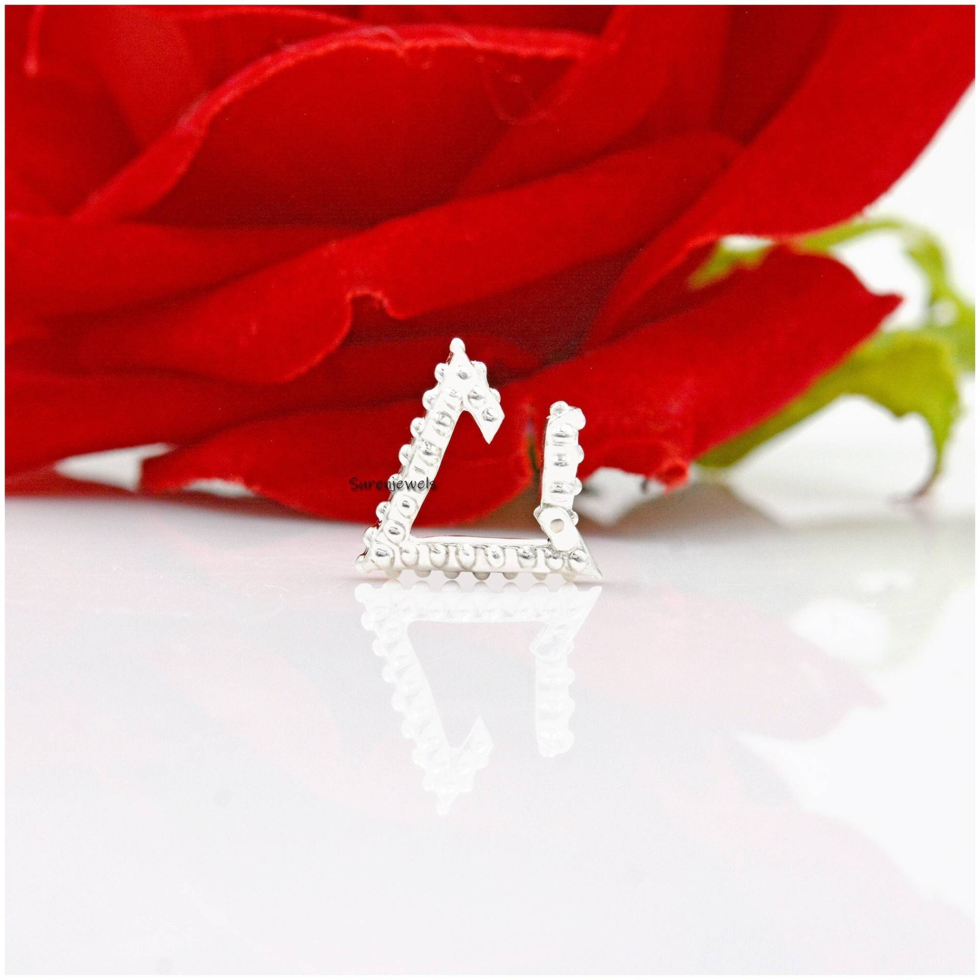 14K Gold Dreieck Vergrößerer Charm Halter, 14K Vergrößerer, Halter Gold, Multi Link von Surenjewels
